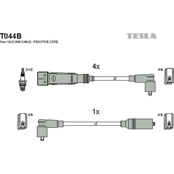 Zapalovací kabel Sada kabelů pro zapalování, T044B