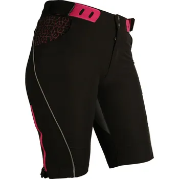 Cyklistické kalhoty Kraťasy dámské Haven Singletrail WMS - černé-růžové, XS