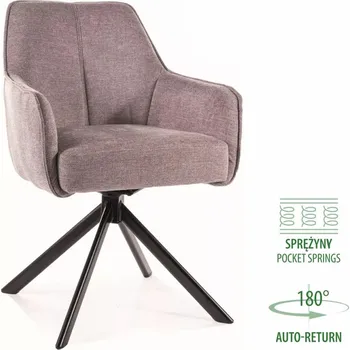 Křeslo Křeslo NOTTI brego šedá otočné 180°