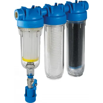 Filtrace vody Atlas Filtri Hydra 7" Rainmaster RSH TRIO připojení 3/4" + FA 25mcr + CB/AF 10mcr s aktivním uhlím