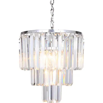 Žárovka Brilagi LED Křišťálový lustr na řetězu MOZART 4× E14 40 W lesklý chrom