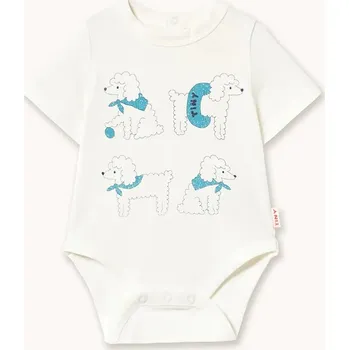 Kojenecký body Bavlněné kojenecké body Tinycottons POODLE GRAPHIC BODY SS26.048 bílá 00X, vel. 92
