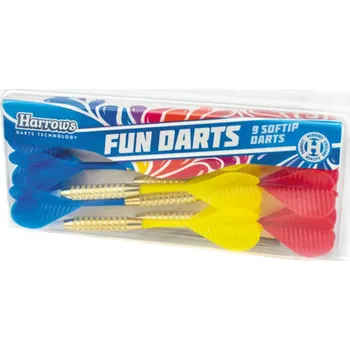 Šipky Harrows soft Darts Fun 14g, 9ks/set, brass