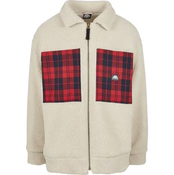 Bunda fleecová Southpole Sherpa - béžová-červená, L