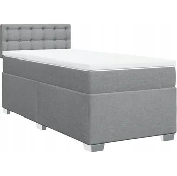 Postel Čalouněná jednolůžková postel VidaXL 90x190 cm, odstíny šedé