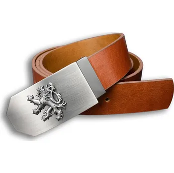 Opasek Opasek kožený Český lev 4 cm - hnědý, 110