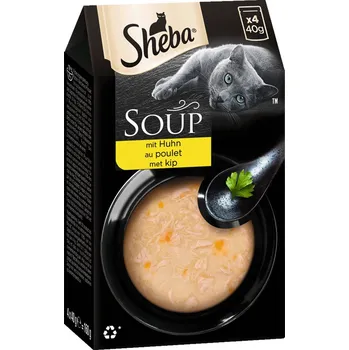 Krmivo pro kočku Sheba Soup polévka pro kočky kuřecí 4x 40 g