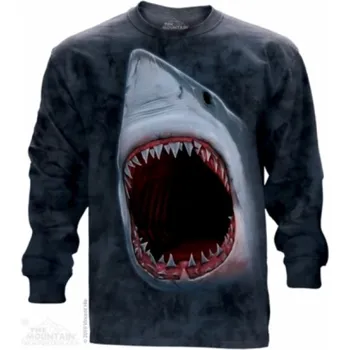 Pánská mikina Mikina The Mountain Long Shark Bite (žralok) - šedá, 3XL