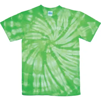 Pánské tričko Tričko unisex The Mountain batikované Hurricane - zelené-světle zelené, 4XL