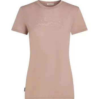 Dámské merino triko s krátkým rukávem ICEBREAKER Wmns Mer 150 Tech Lite SS Tee Sparkling Sta, Pink Quartz velikost: L