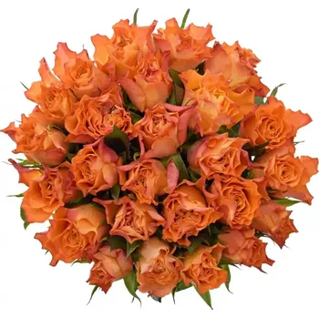 umělá květina Kytice 25 oranžových růží MARIYO! 40 cm