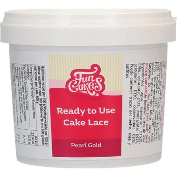 Přisada na vaření a pečení FunCakes Cukrářská krajka, zlatá 200 g