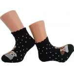 Dívčí nízké ponožky Trepon Friend černé (Dětské kotníkové ponožky s pejsky)