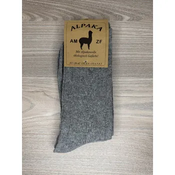 V. Bernátek - Ovčí věci LAMA ALPAKA celoroční vlněné ponožky Barva: šedá 4, Velikost: 26,5-29 (40-43)