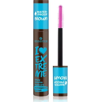 Řasenka essence I LOVE EXTREME crazy volume voděodolná řasenka pro objem odstín 01 Cozy Brown 12 ml