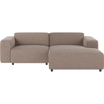 Pohovka Béžová, Trojmístná rohová pohovka Rowico Home WILLARD s lenoškou, pravý roh, 234 cm