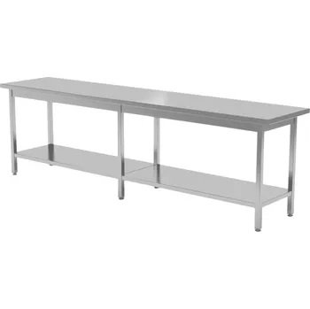 Dílenský stůl Nerezový prostorový stůl s policí 170x60x85cm