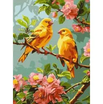 Set školních potřeb Malowanie po numerach - Wiosenne kanarki 30x40cm