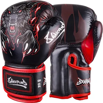 Boxerské rukavice DĚTSKÉ boxereské rukavice 8 WEAPONS Beastial Wolf - černo-červené Velikost: 6oz