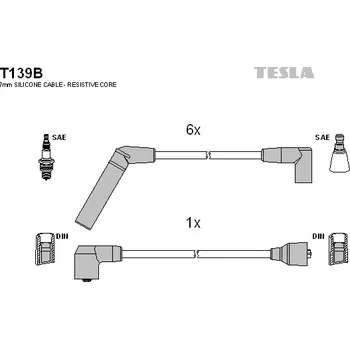 Zapalovací kabel Sada kabelů pro zapalování, T139B