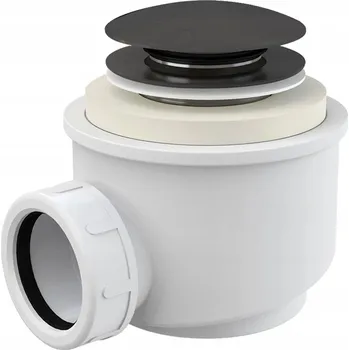 Sifon Besco Vanový sifon s výpustí Click-Clack VS KKB (ø 50 mm, černá mat)