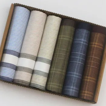 ETEX Pánské látkové kapesníky v dárkové krabičce M2 - 6 kusů