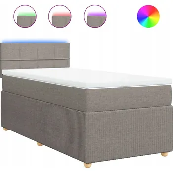 Postel Čalouněná jednolůžková postel VidaXL 100x200 cm, béžové odstíny