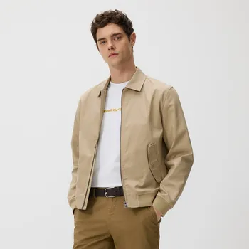 Dámský kabát Reserved - Bomber bunda s límečkem - béžová - 443HZ-80X - 443HZ-80X-L