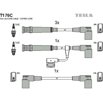 Zapalovací kabel Sada kabelů pro zapalování, T176C