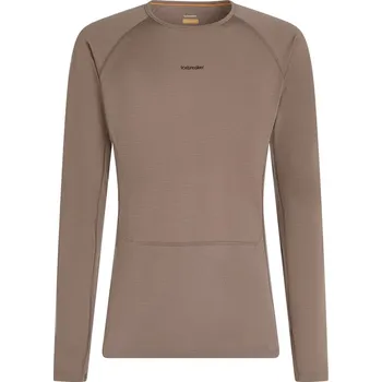 Pánské merino triko s dlouhým rukávem ICEBREAKER Mens Mer 200 ZoneKnit LS Crewe, Porcini velikost: M