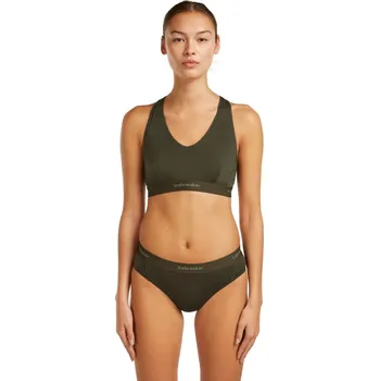 Dámské spodní prádlo Dámská merino podprsenka ICEBREAKER Wmns Mer 125 Cool-Lite Sprite Racerback Bra, Dark Loden velikost: S