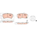 Sada brzdových destiček, kotoučová brzda LUCAS GDB2580