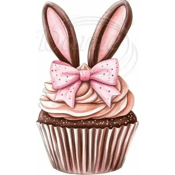 Textilní nažehlovací páska Dante Nažehlovačka Velikonoční cupcake - 7 x 12 cm