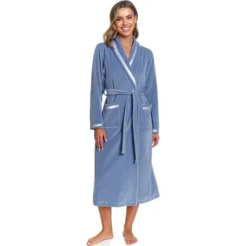 Dámský župan Velurový dámský župan Sofie modrý XXL