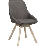Otočná jídelní židle Alison | Tmavě šedá/světle hnědá