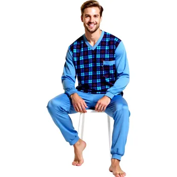 Pánské pyžamo Pánské Pyžamo Dlouhé FOLTÝN PD 401 Velikost: 7XL