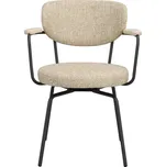 Jídelní židle Otočné MERRICK | Tmavě béžová černá