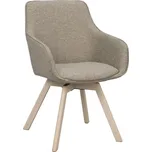 Otočná židle s područkami Alison | Tmavě béžové/světle hnědé