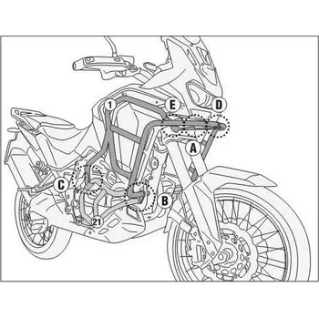 Rám pro motocykl KAPPA KNH1205 horní padací rám HONDA CRF1100L Africa Twin Adventure Sports (24)