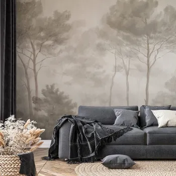 Tapeta Dovido Tapeta lesní krajina v jemné mlze