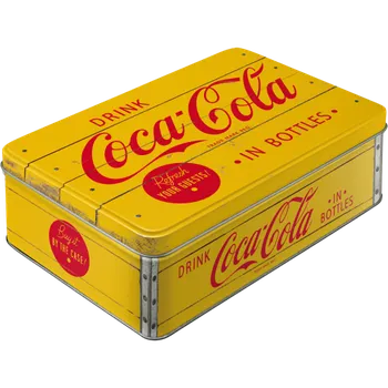 Dóza na potraviny Postershop Plechová dóza - Coca-Cola (Žluté logo) 2,5l