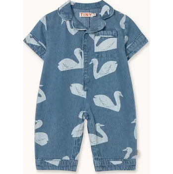 Kojenecký overall Kojenecký džínový overal Tinycottons BIG SWANS BABY ONE-PIECE SS26.326 modrá 55X, vel. 92