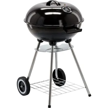 Zahradní gril Zahradní gril na dřevěné uhlí SENTE černý