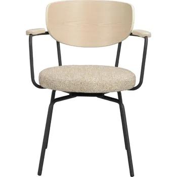 Jídelní židle Jídelní židle Otočné MERRICK | Tmavě béžová přírodní černá