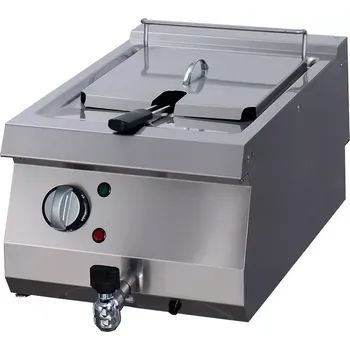 Maxima Fritéza pro vysoké zatížení - 1 x 12 l - elektrická - s vypouštěcím kohoutem - hloubka 70 cm | 09395000