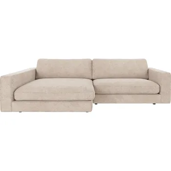 Pohovka Světle šedá, Trojmístná rohová pohovka Rowico Home DUNCAN s lenoškou, levý roh, 258 cm