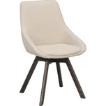 Otočná jídelní židle Alison | Světlá béžová/hnědá