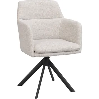 Jídelní židle Otočná židle s područkami Gladstone | Světlá béžová