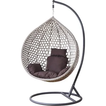 Křeslo Chomik Závěsné křeslo NESTIO XL s poduškou | šedá / tmavě šedá