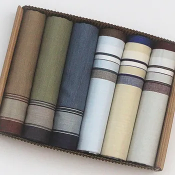 ETEX Pánské látkové kapesníky v dárkové krabičce M5 - 6 kusů